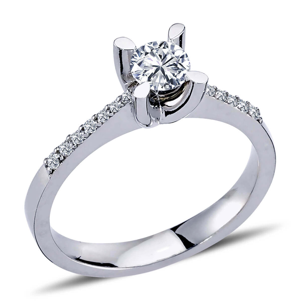 Total 0.50 Carat Diamond Solitaire Ring
