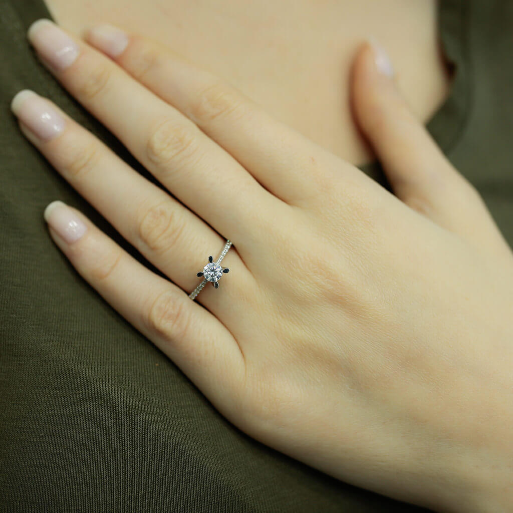 Total 0.50 Carat Diamond Solitaire Ring