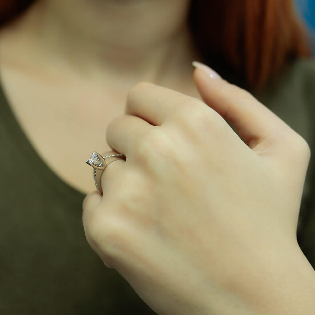 Total 0.50 Carat Diamond Solitaire Ring