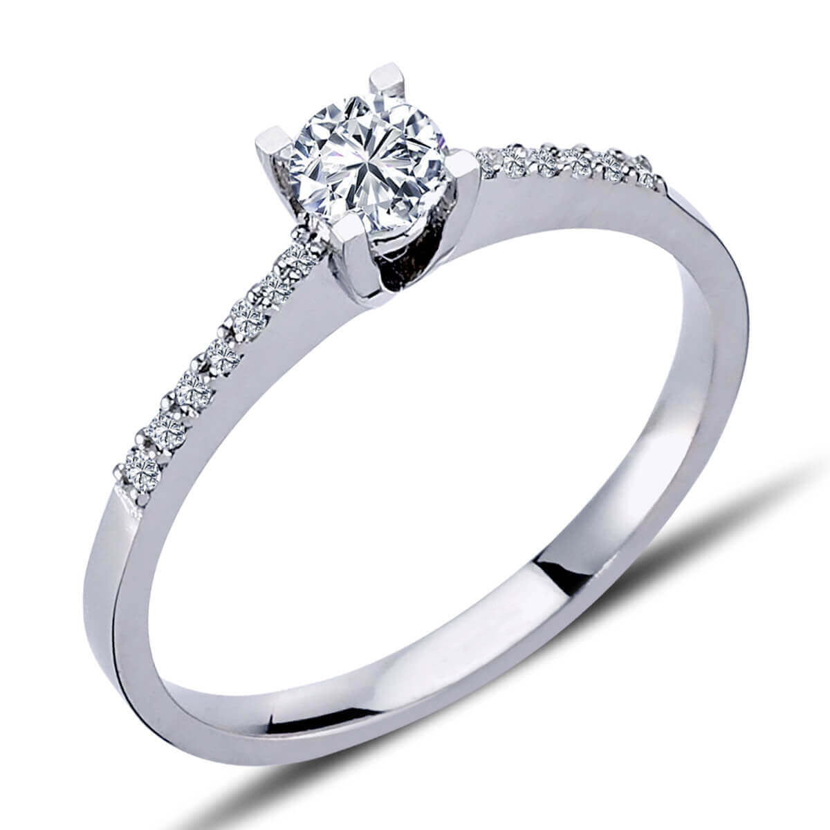 Total 0.32 Carat Diamond Solitaire Ring