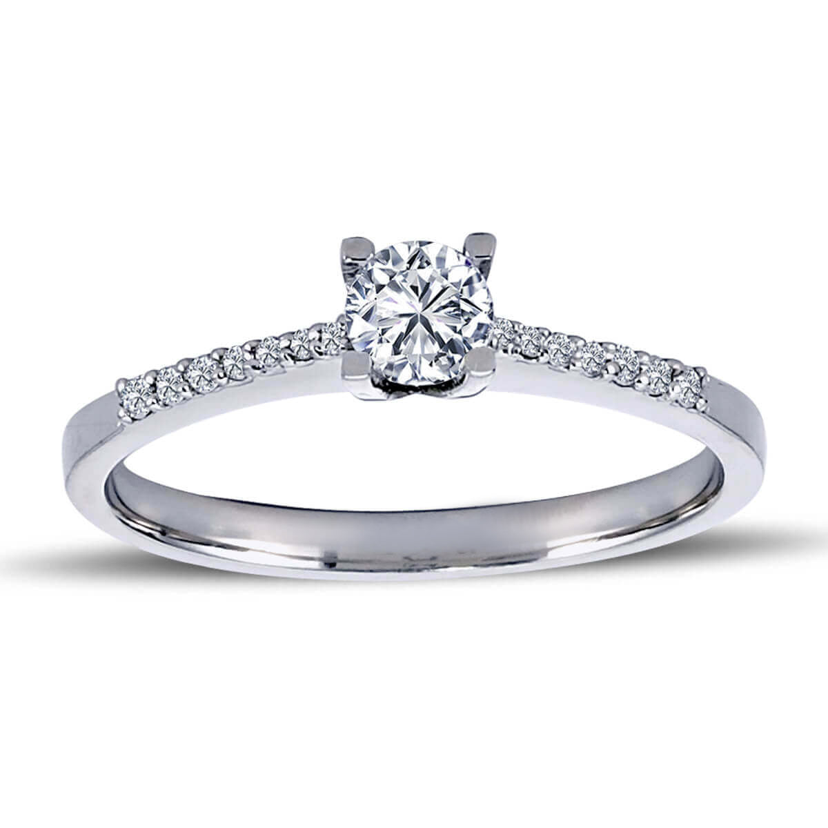 Total 0.32 Carat Diamond Solitaire Ring