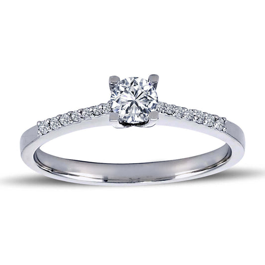 Total 0.32 Carat Diamond Solitaire Ring