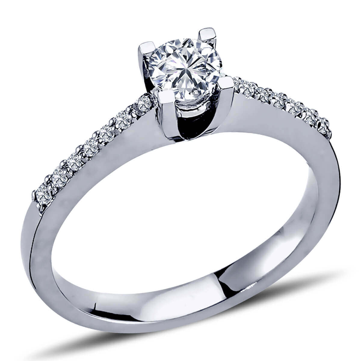 Total 0.45 Carat Diamond Solitaire Ring