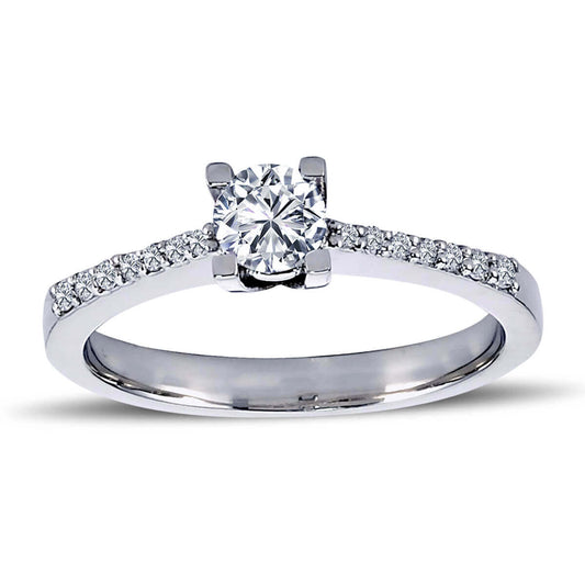 Total 0.45 Carat Diamond Solitaire Ring