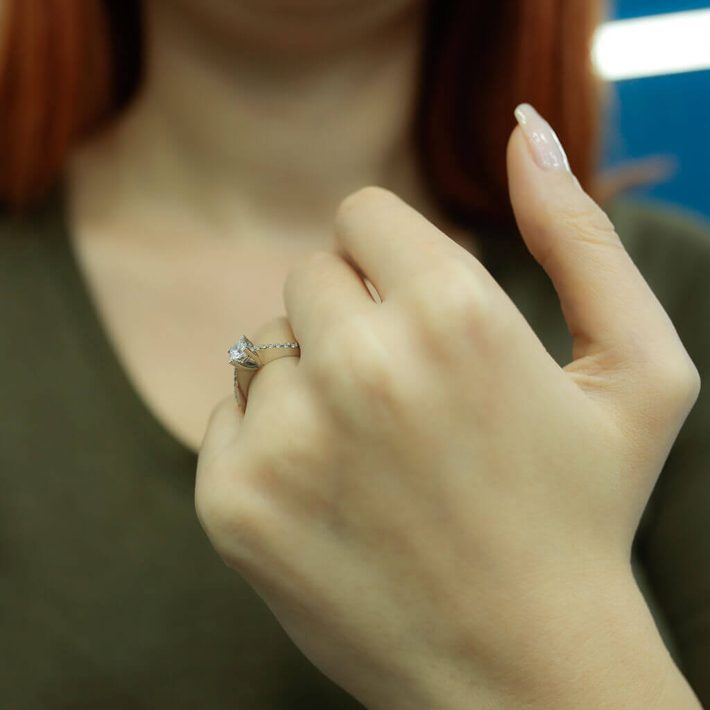 Total 0.45 Carat Diamond Solitaire Ring