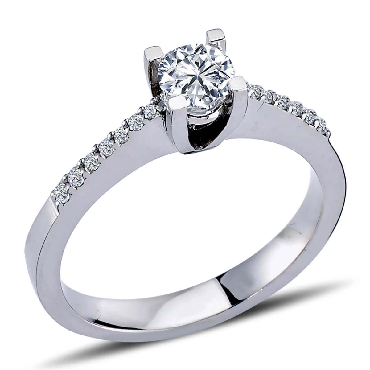 Total 0.55 Carat Diamond Solitaire Ring