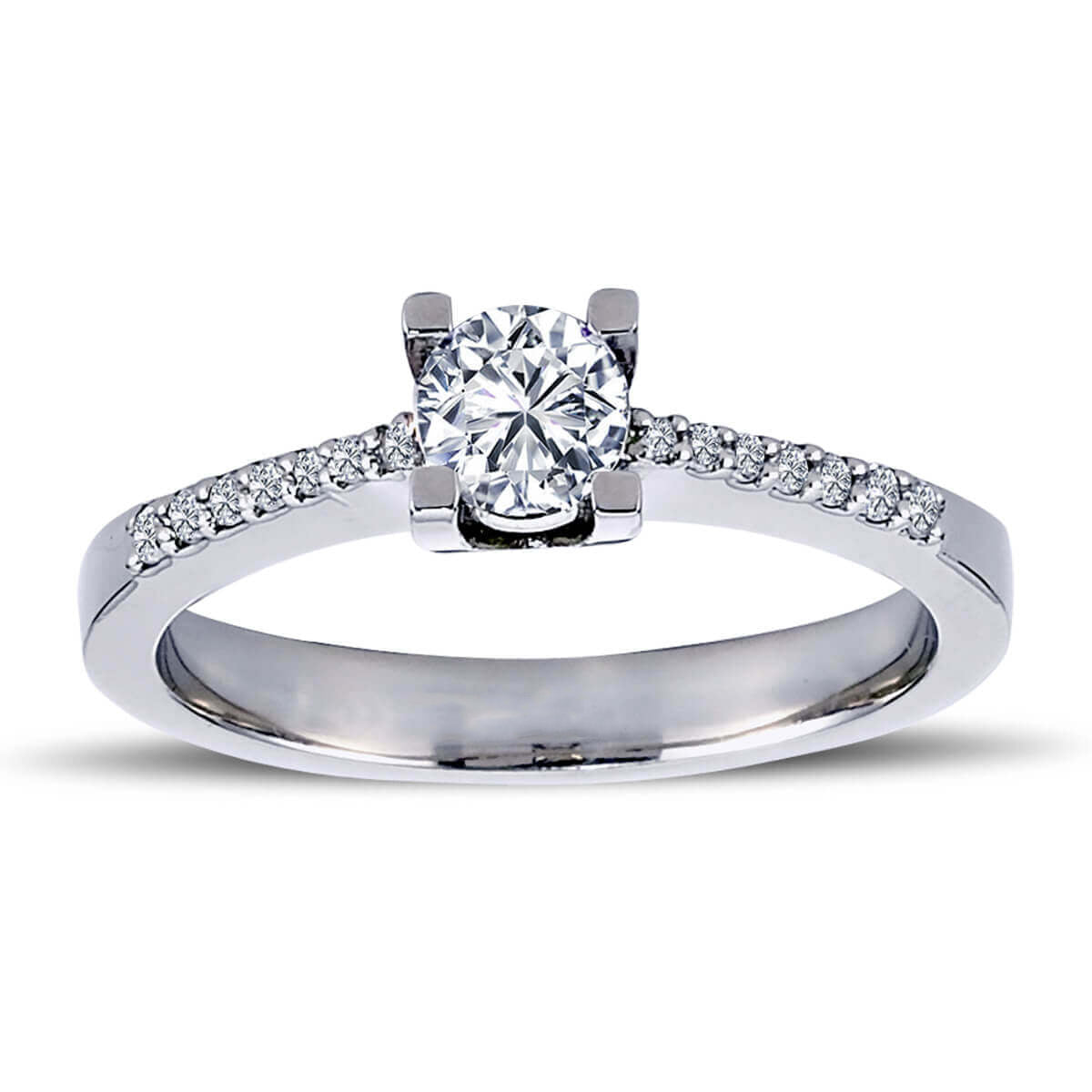 Total 0.55 Carat Diamond Solitaire Ring
