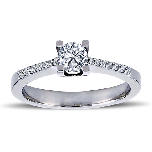 Total 0.55 Carat Diamond Solitaire Ring