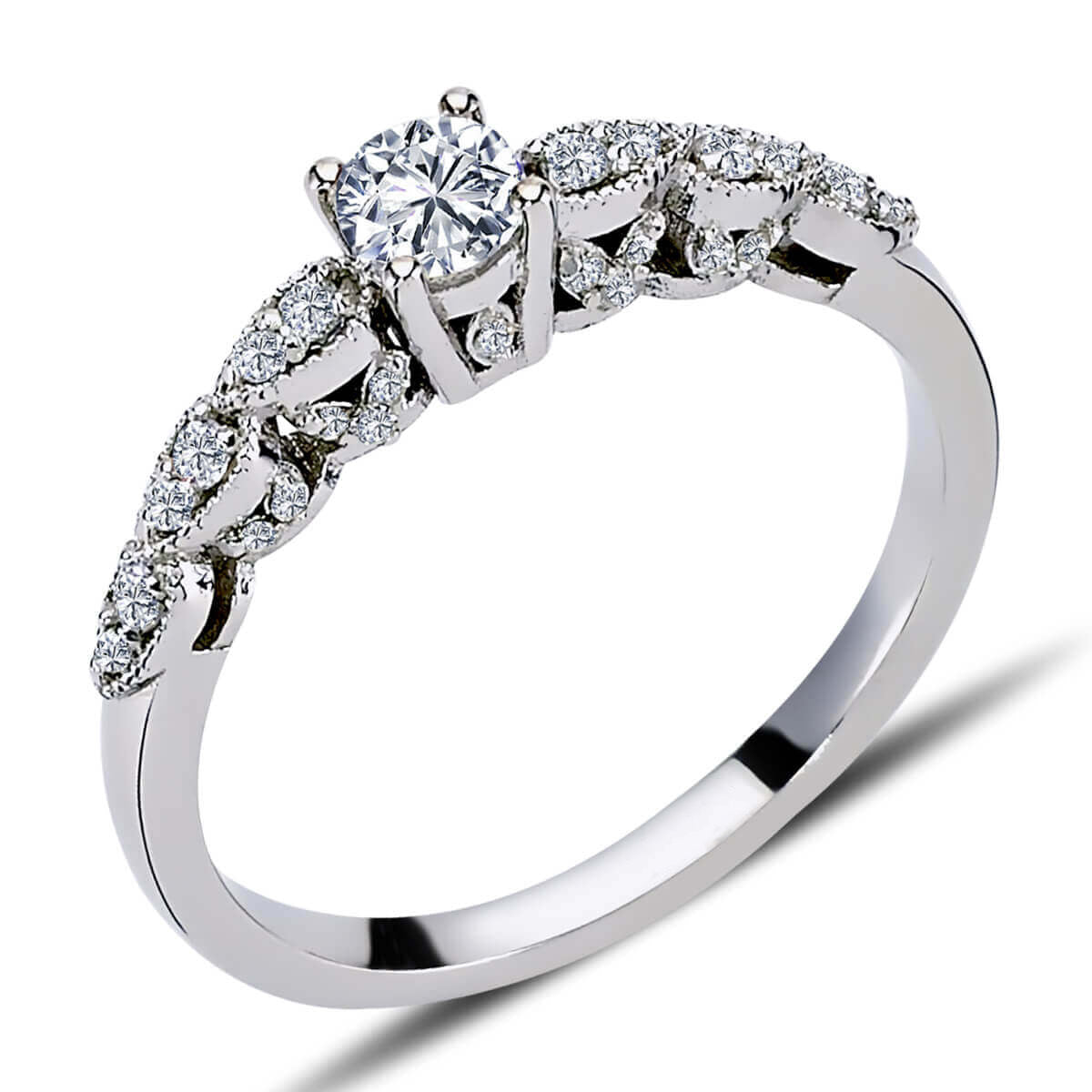 Total 0.35 Carat Diamond Solitaire Ring