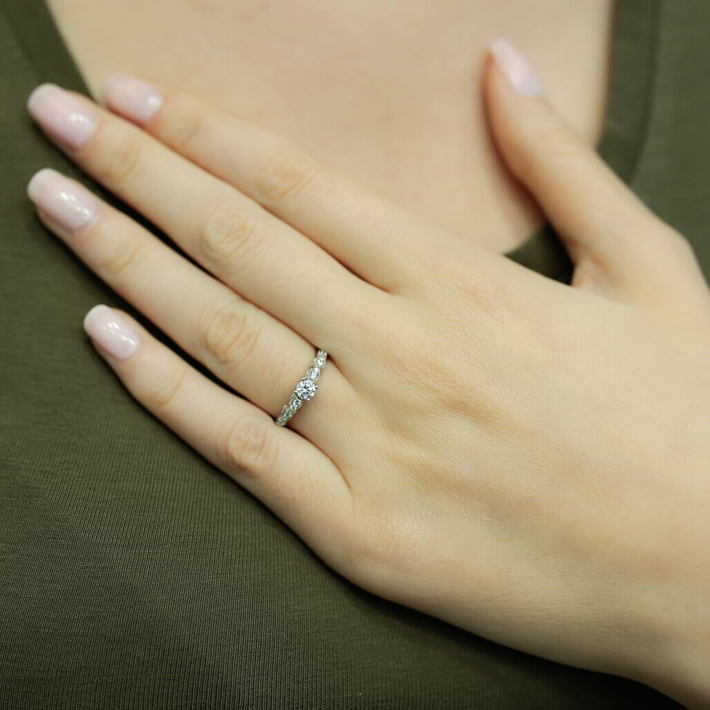 Total 0.35 Carat Diamond Solitaire Ring