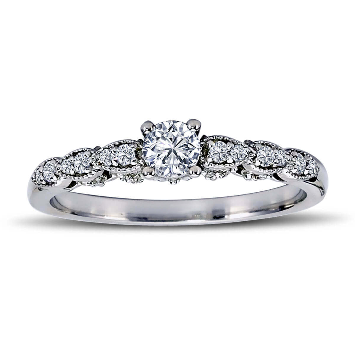 Total 0.35 Carat Diamond Solitaire Ring