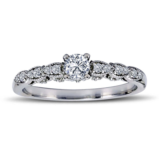 Total 0.35 Carat Diamond Solitaire Ring
