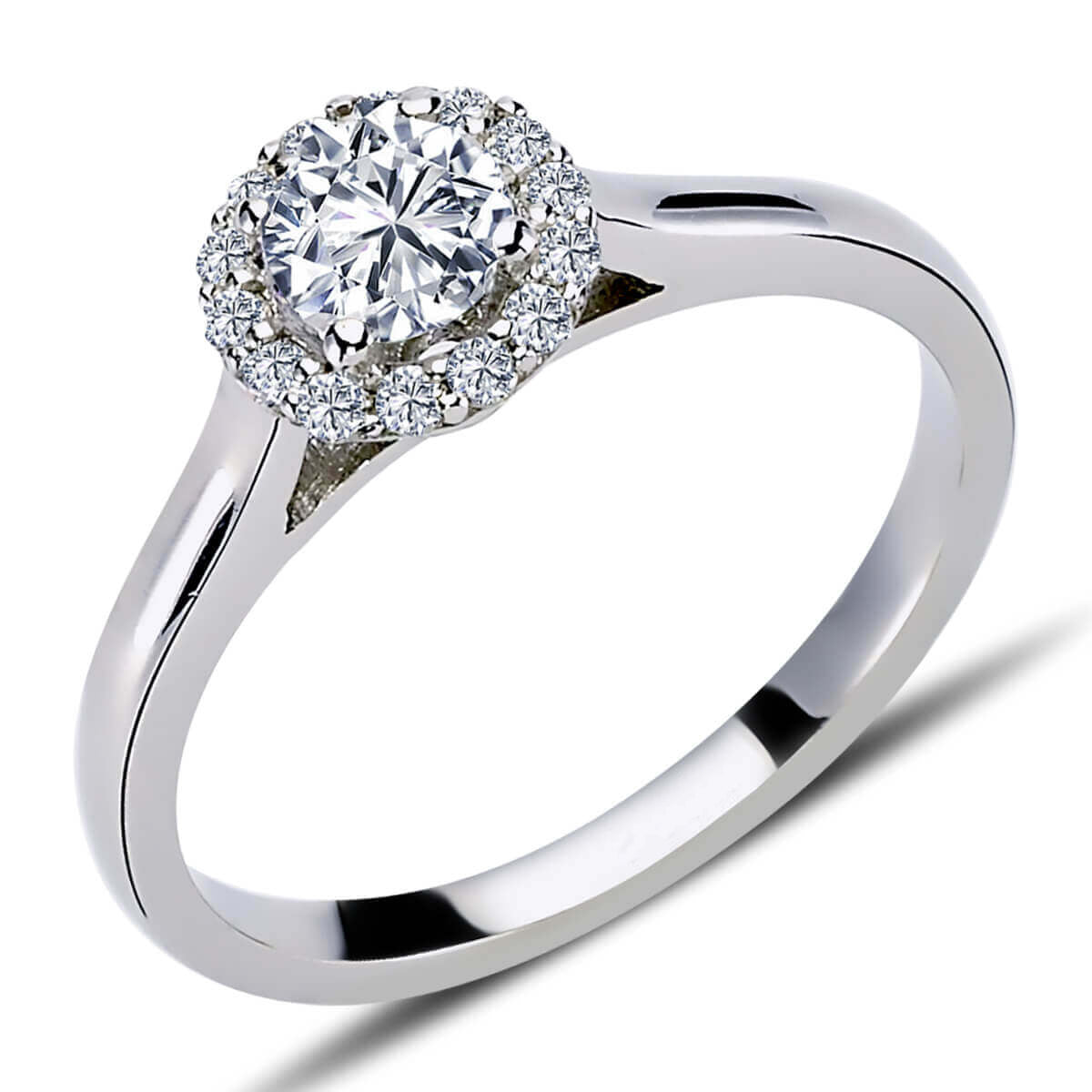 Total 0.55 Carat Diamond Solitaire Ring