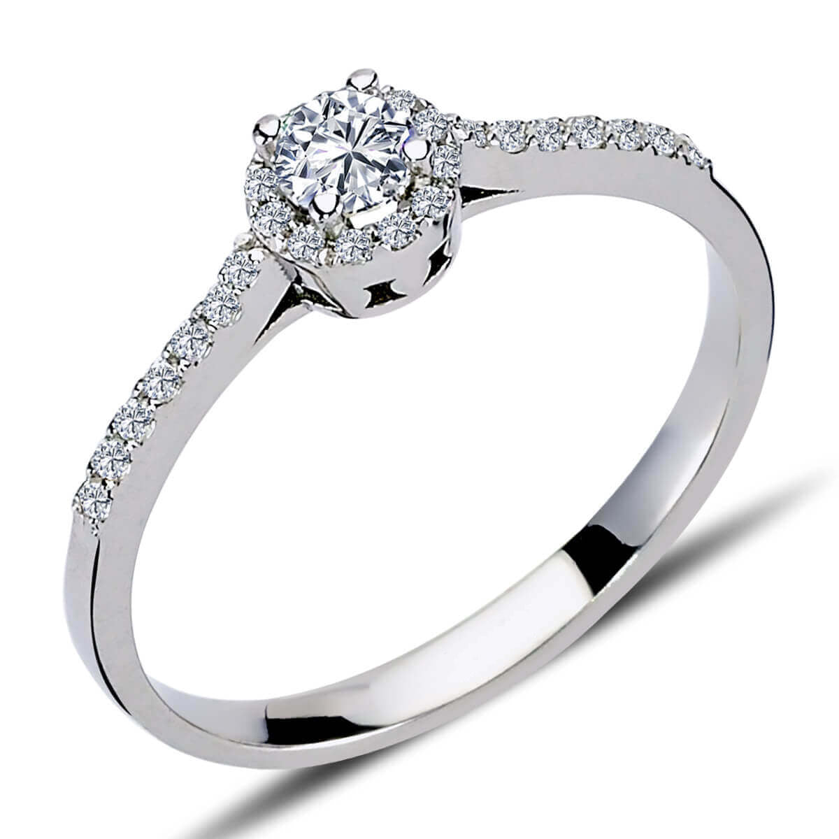 Total 0.30 Carat Diamond Solitaire Ring