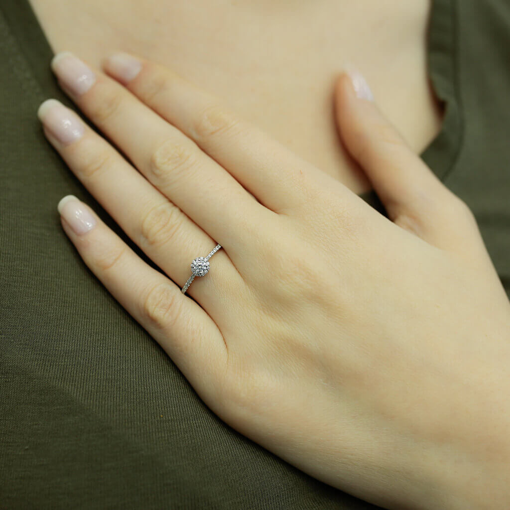 Total 0.30 Carat Diamond Solitaire Ring