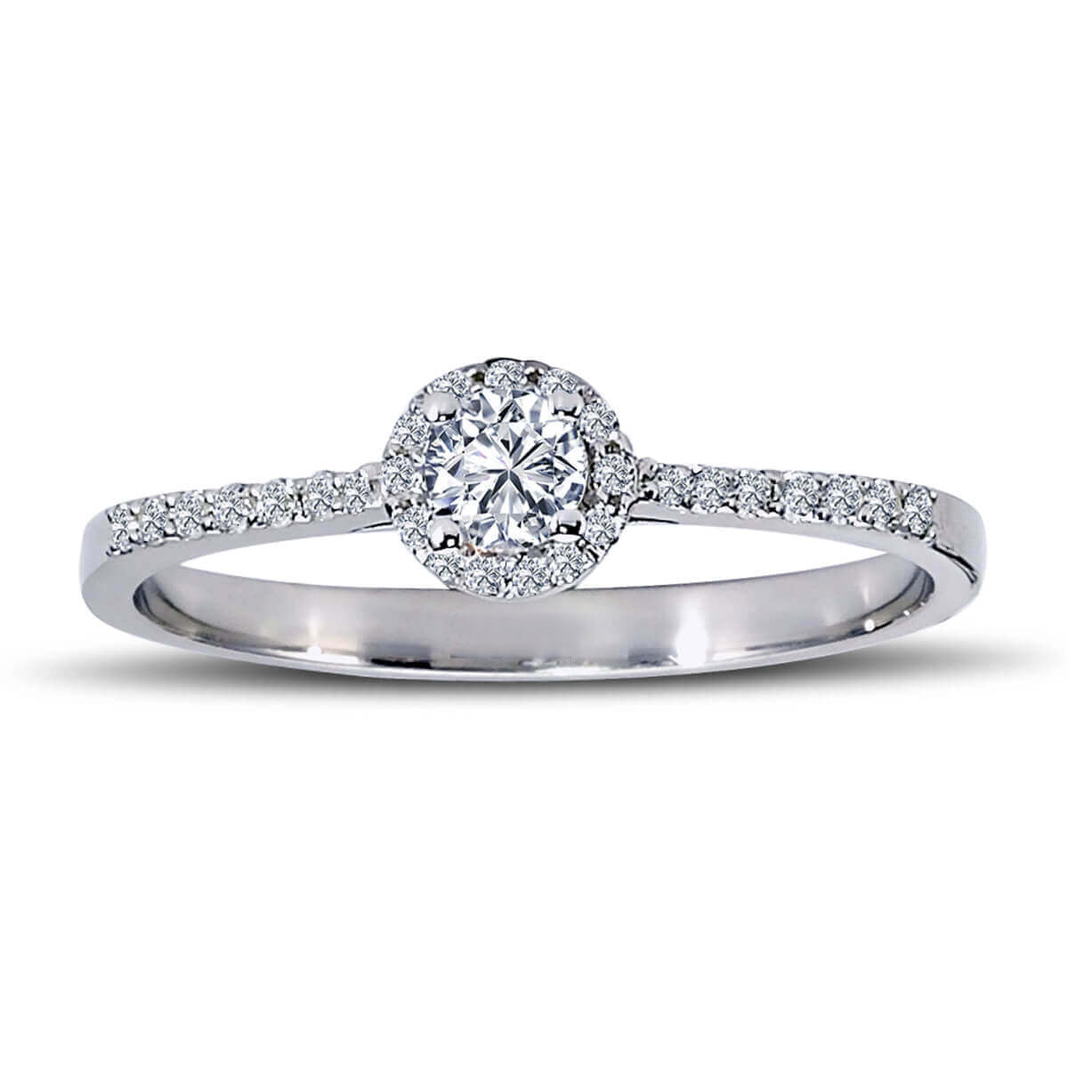 Total 0.30 Carat Diamond Solitaire Ring