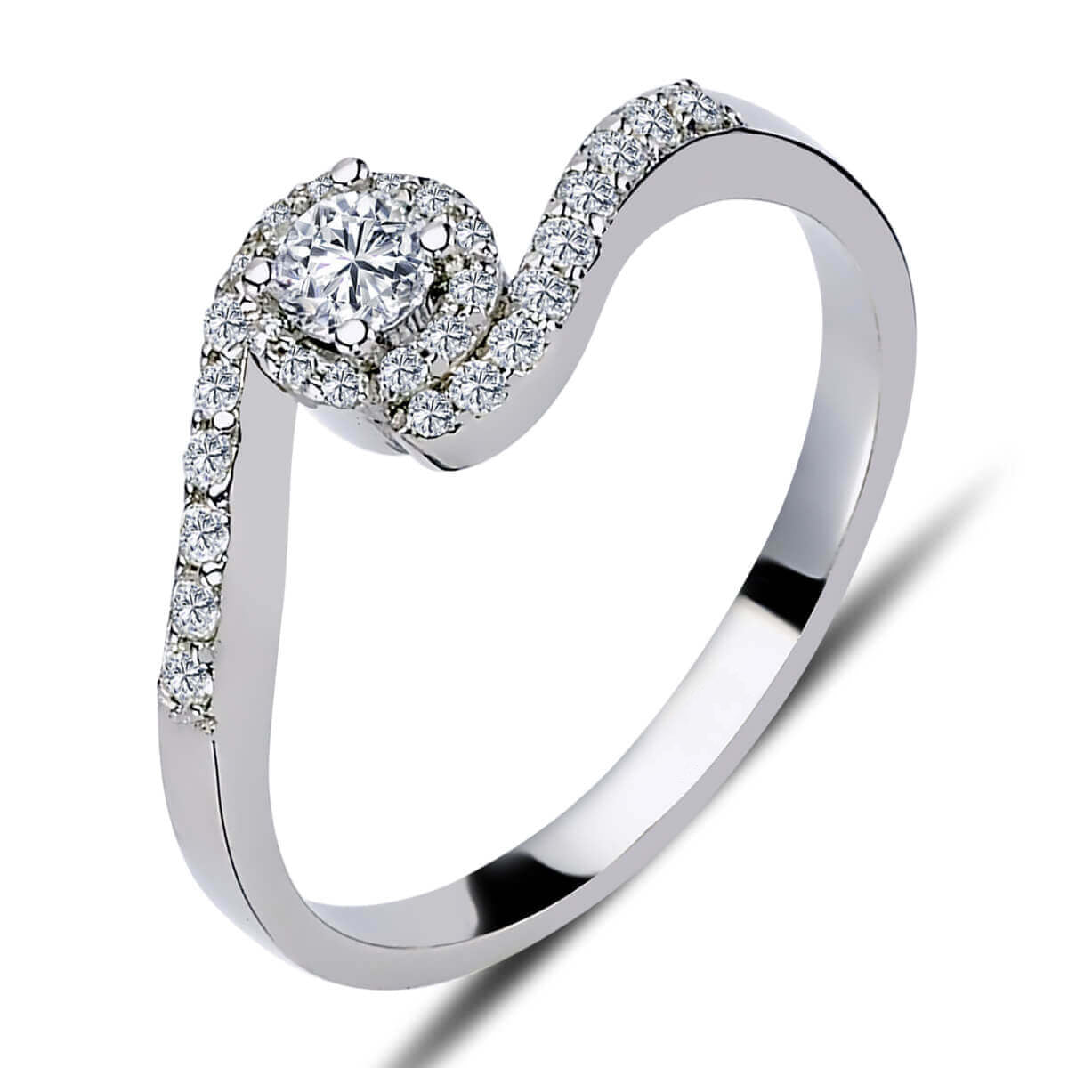 Total 0.33 Carat Diamond Solitaire Ring