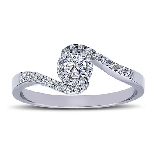 Total 0.33 Carat Diamond Solitaire Ring