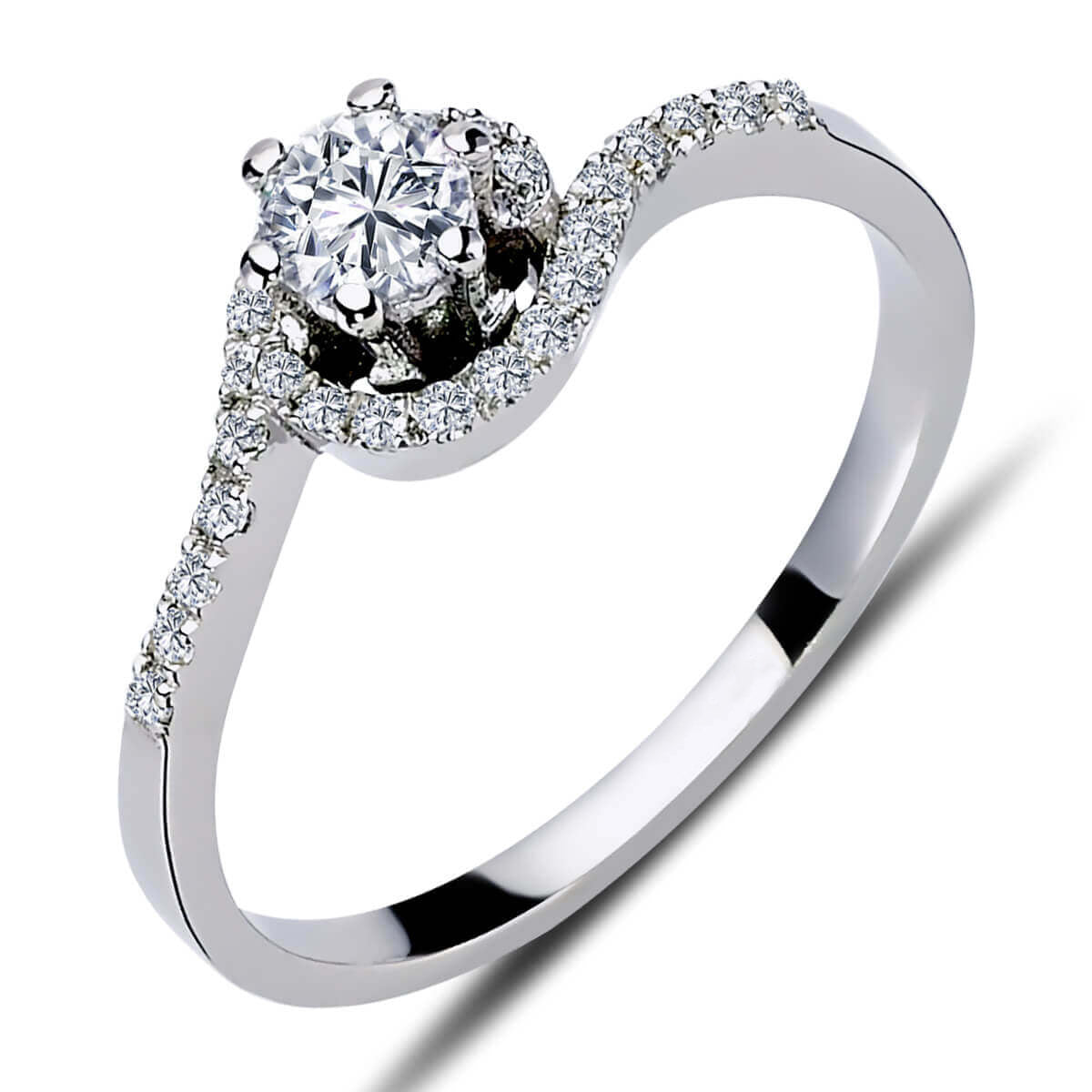 Total 0.36 Carat Diamond Solitaire Ring