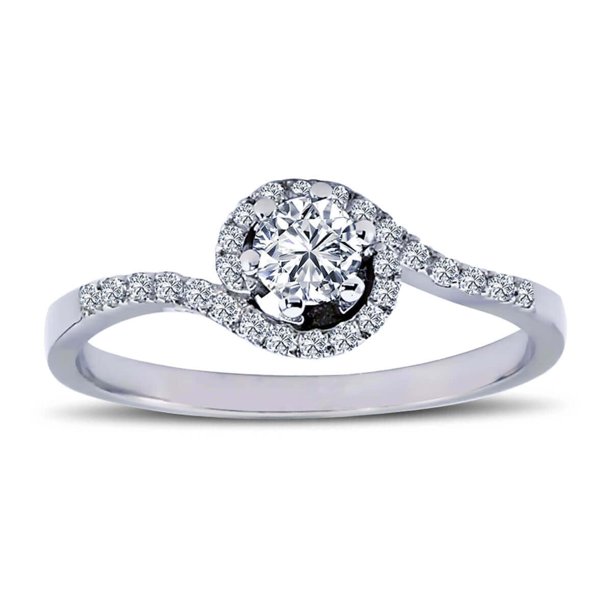 Total 0.36 Carat Diamond Solitaire Ring