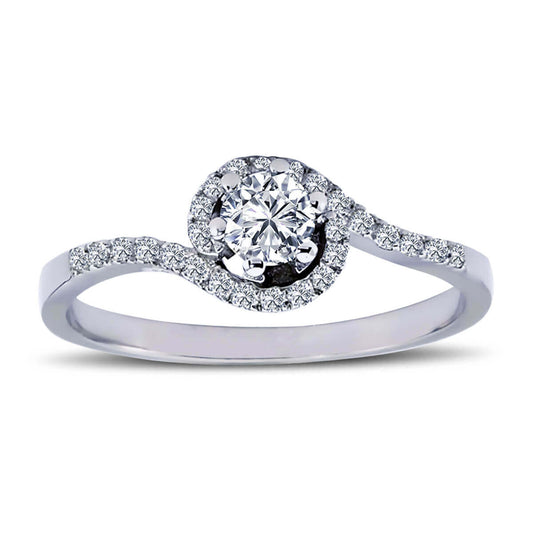 Total 0.36 Carat Diamond Solitaire Ring