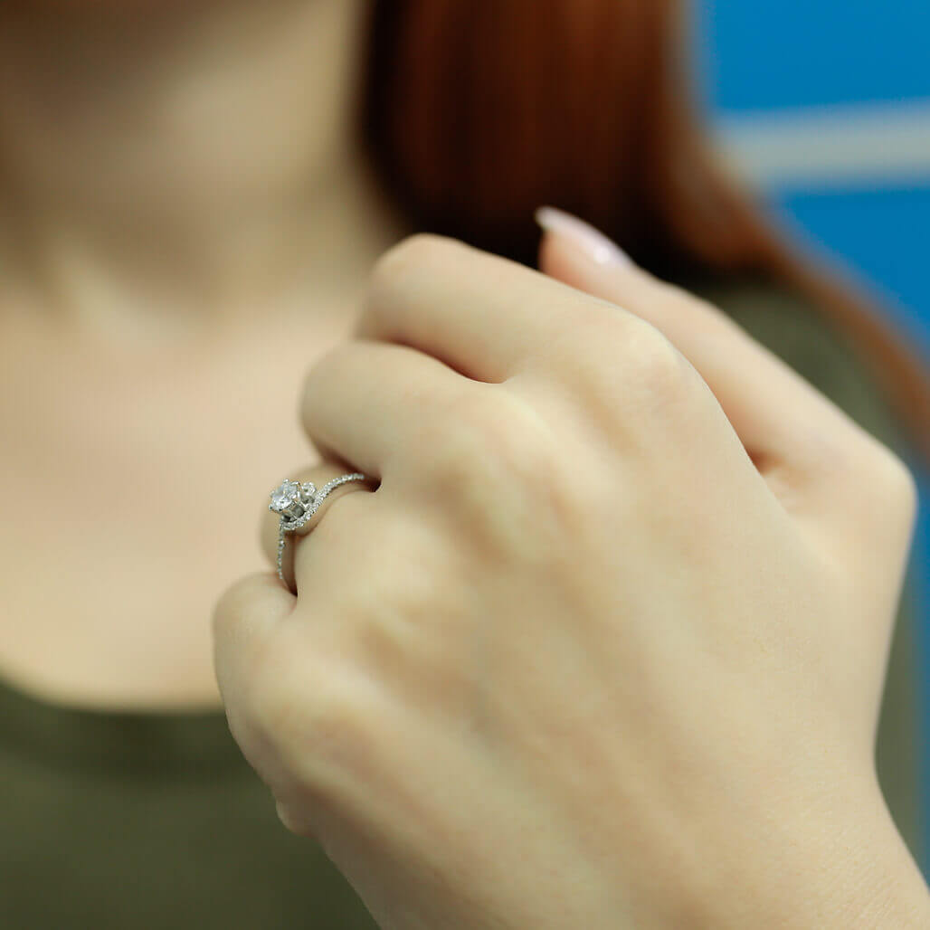 Total 0.36 Carat Diamond Solitaire Ring