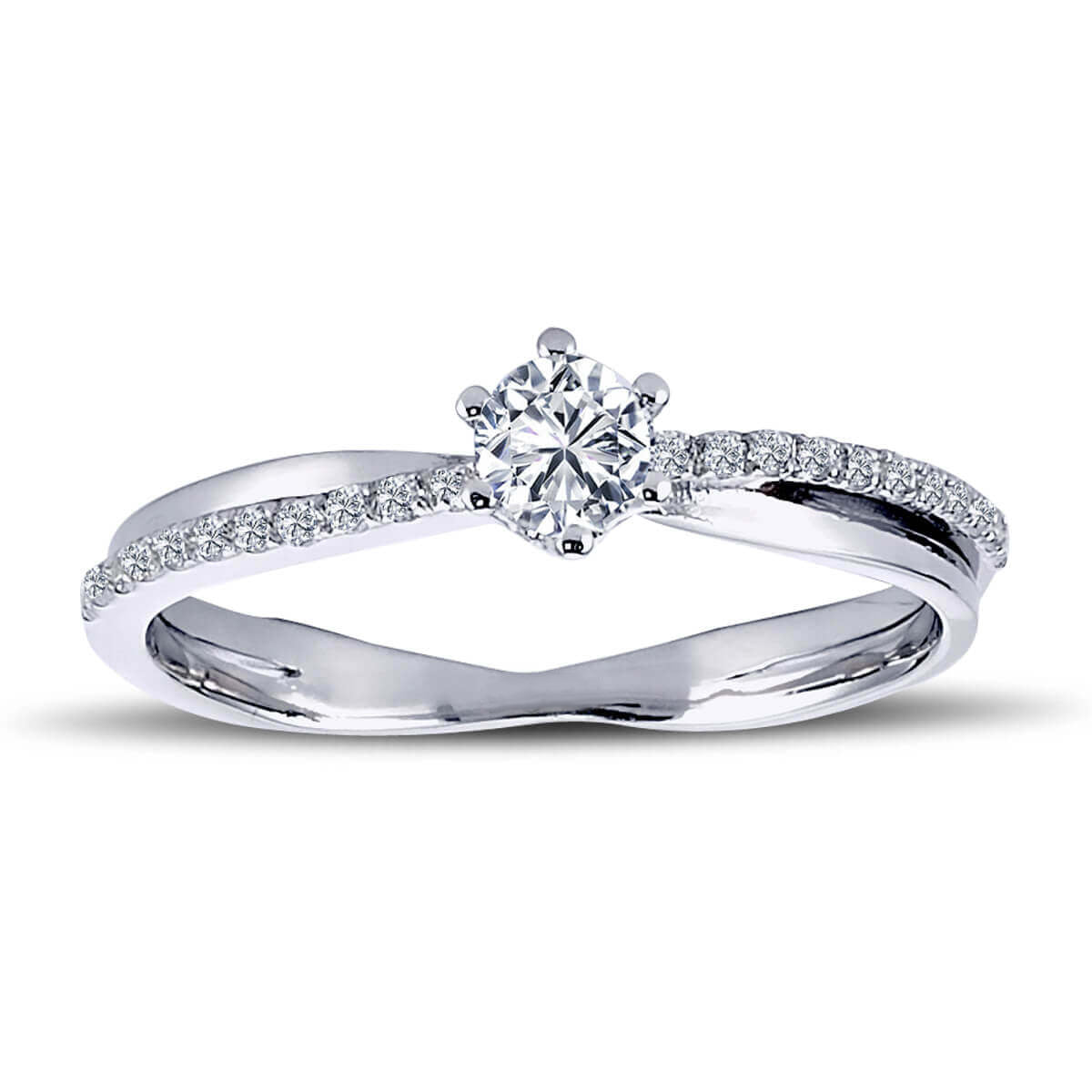 Total 0.35 Carat Diamond Solitaire Ring