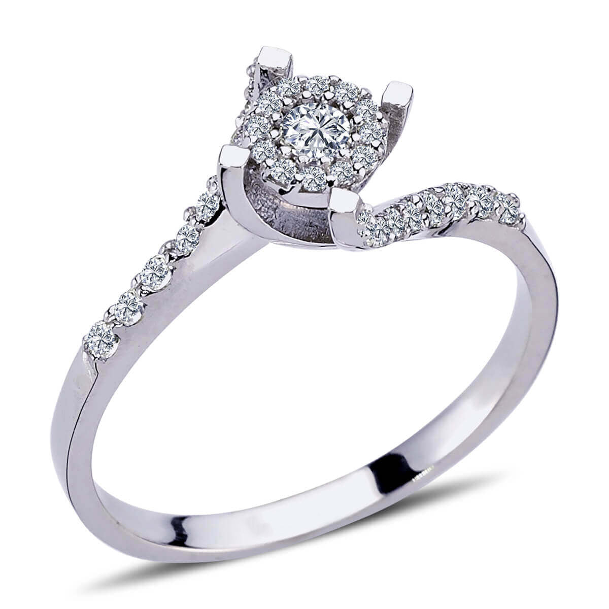 0.50 Carat Solid Look Diamond Ring