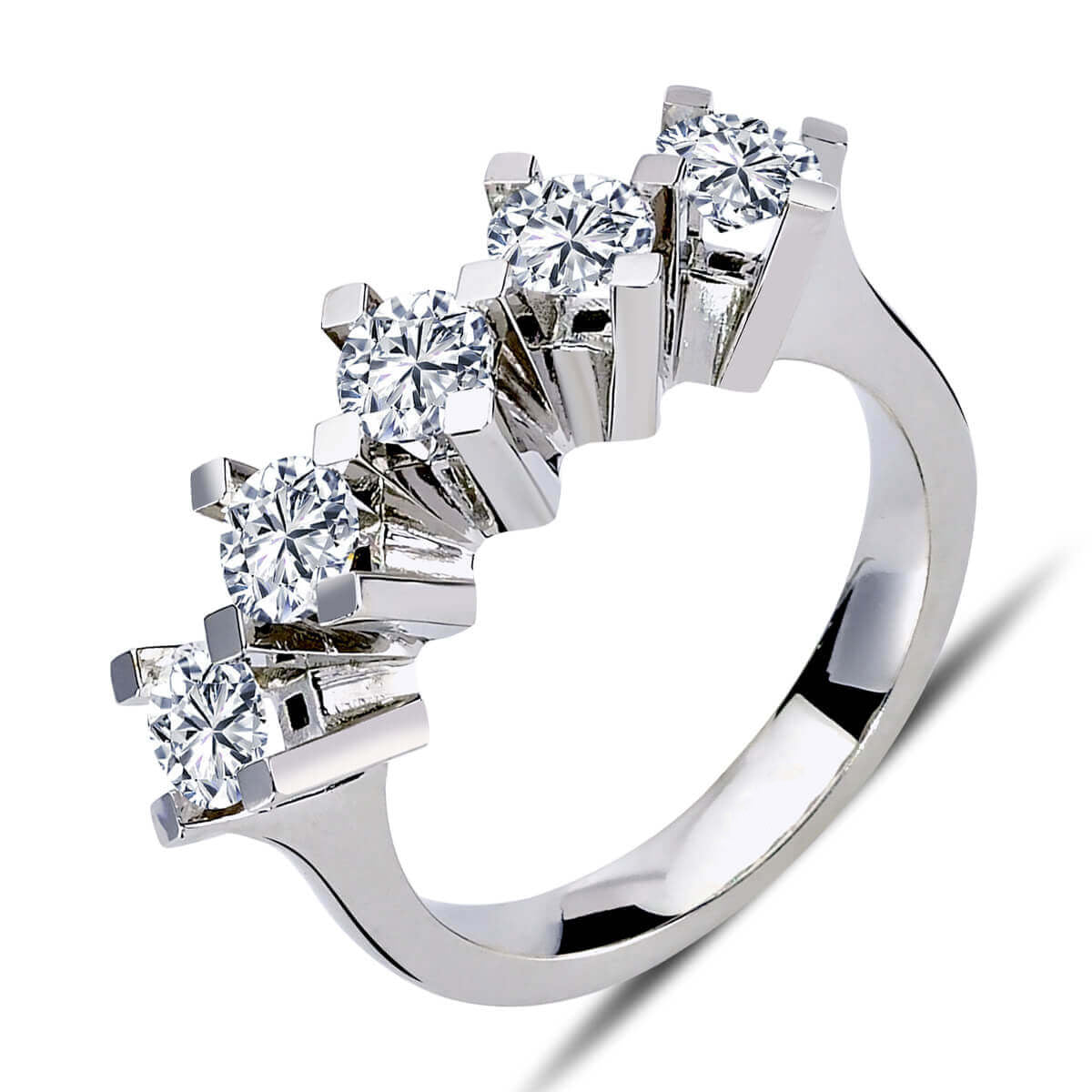 1.44 Carat Diamond Five Stone Ring