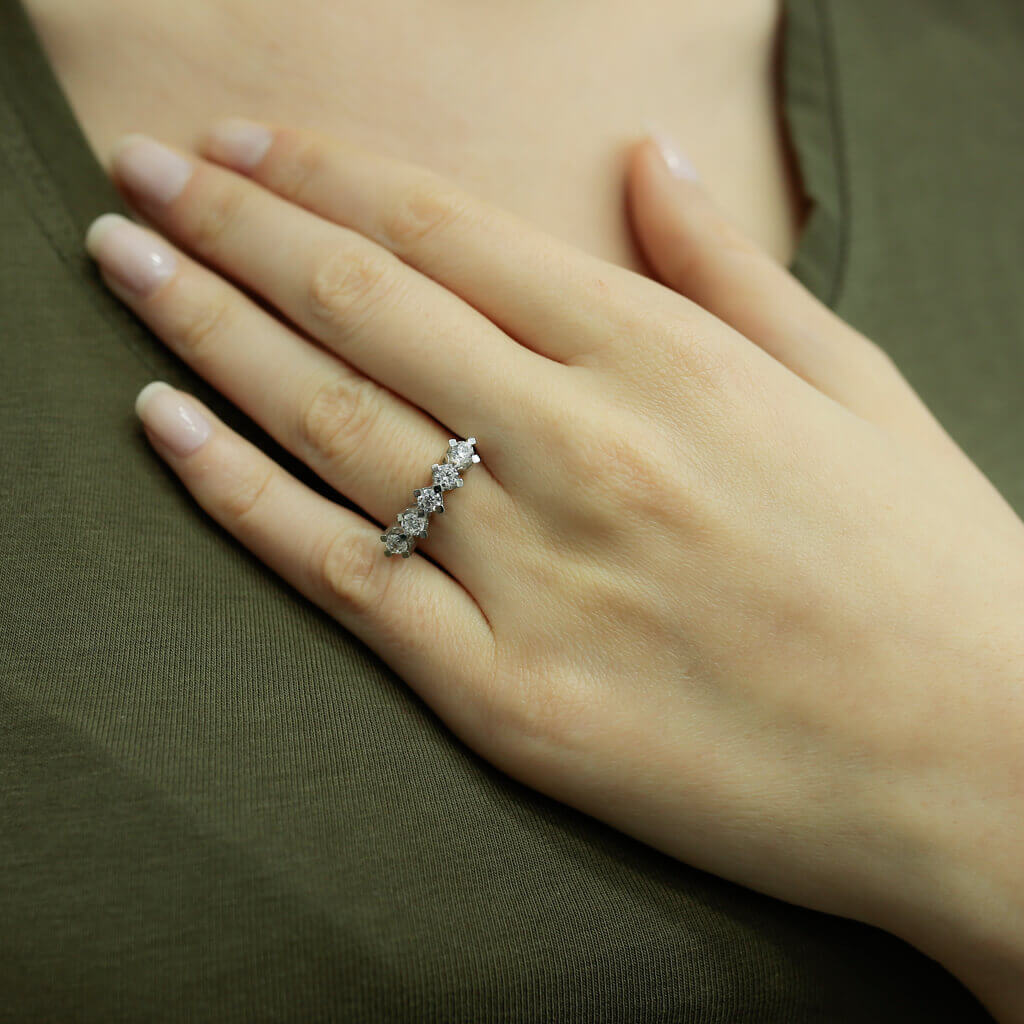 0.72 Carat Diamond Five Stone Ring