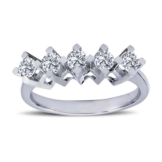 0.72 Carat Diamond Five Stone Ring