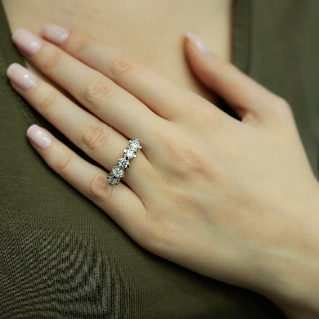 1.50 Carat Diamond Five Stone Ring