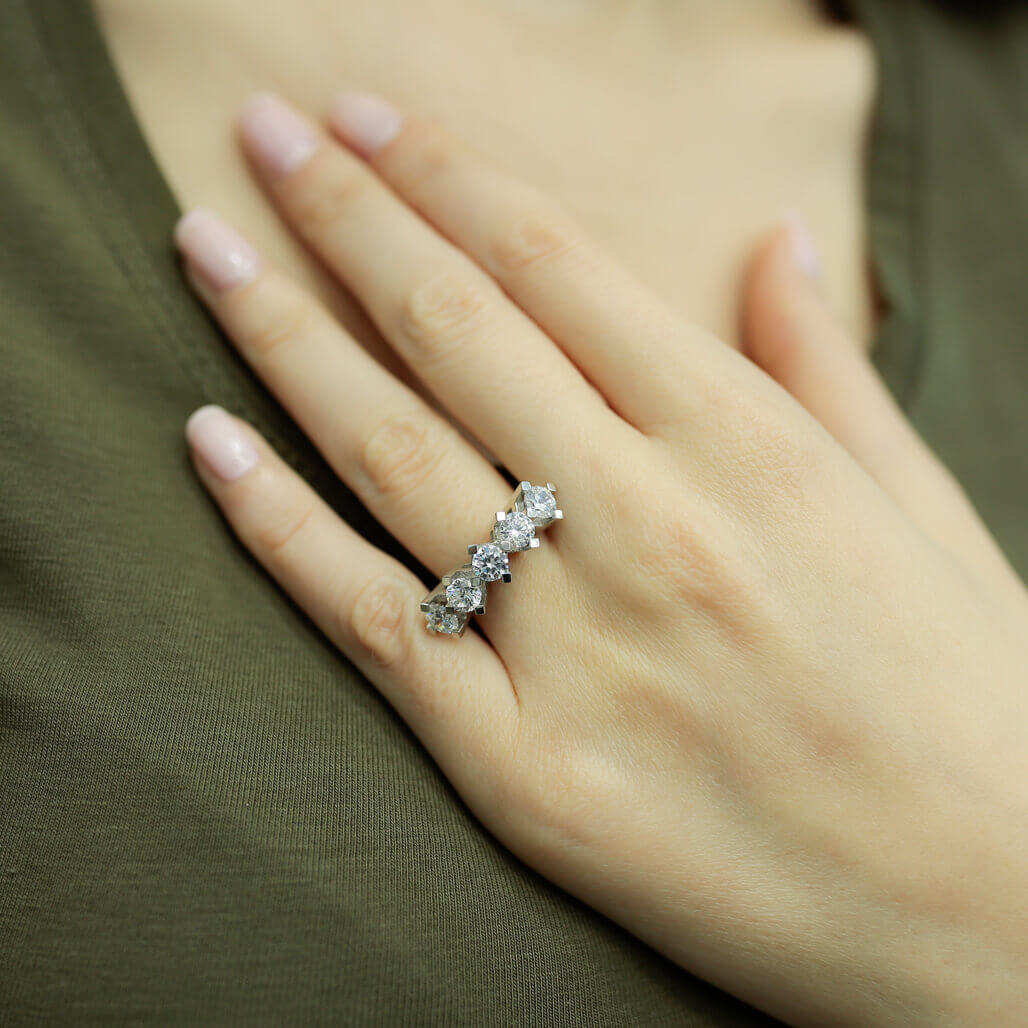 2 Carat Diamond Five Stone Ring