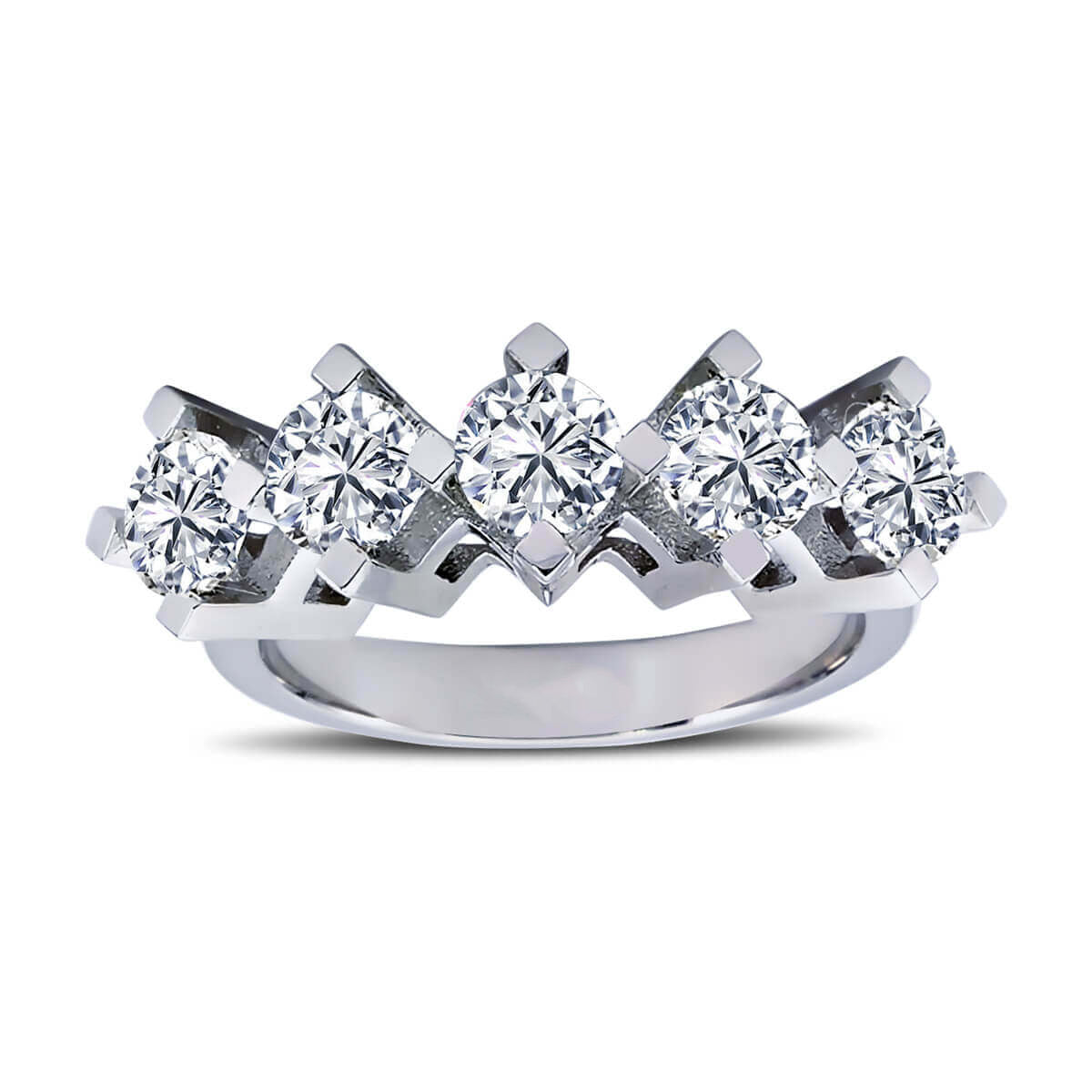 2 Carat Diamond Five Stone Ring