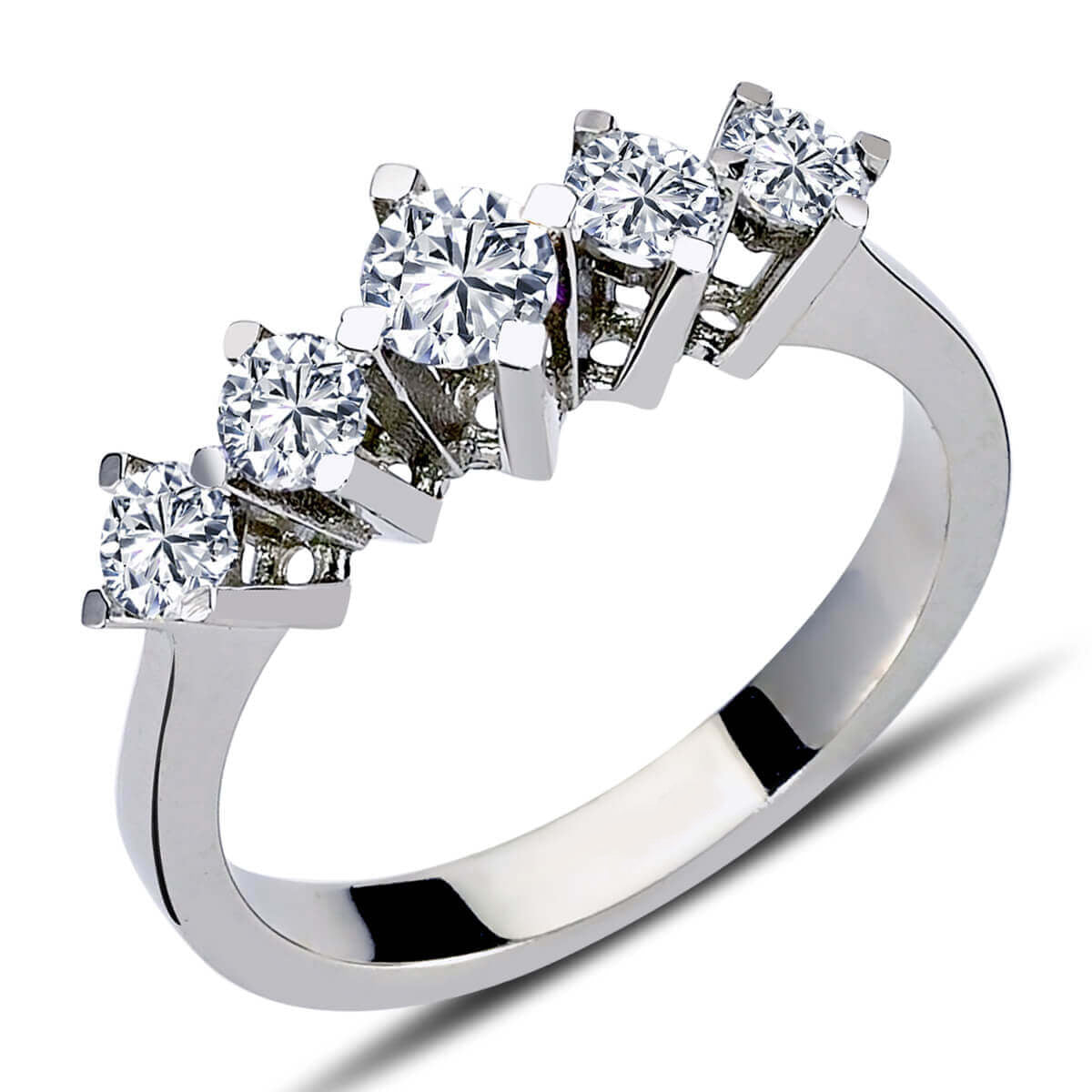 0.72 Carat Diamond Five Stone Ring