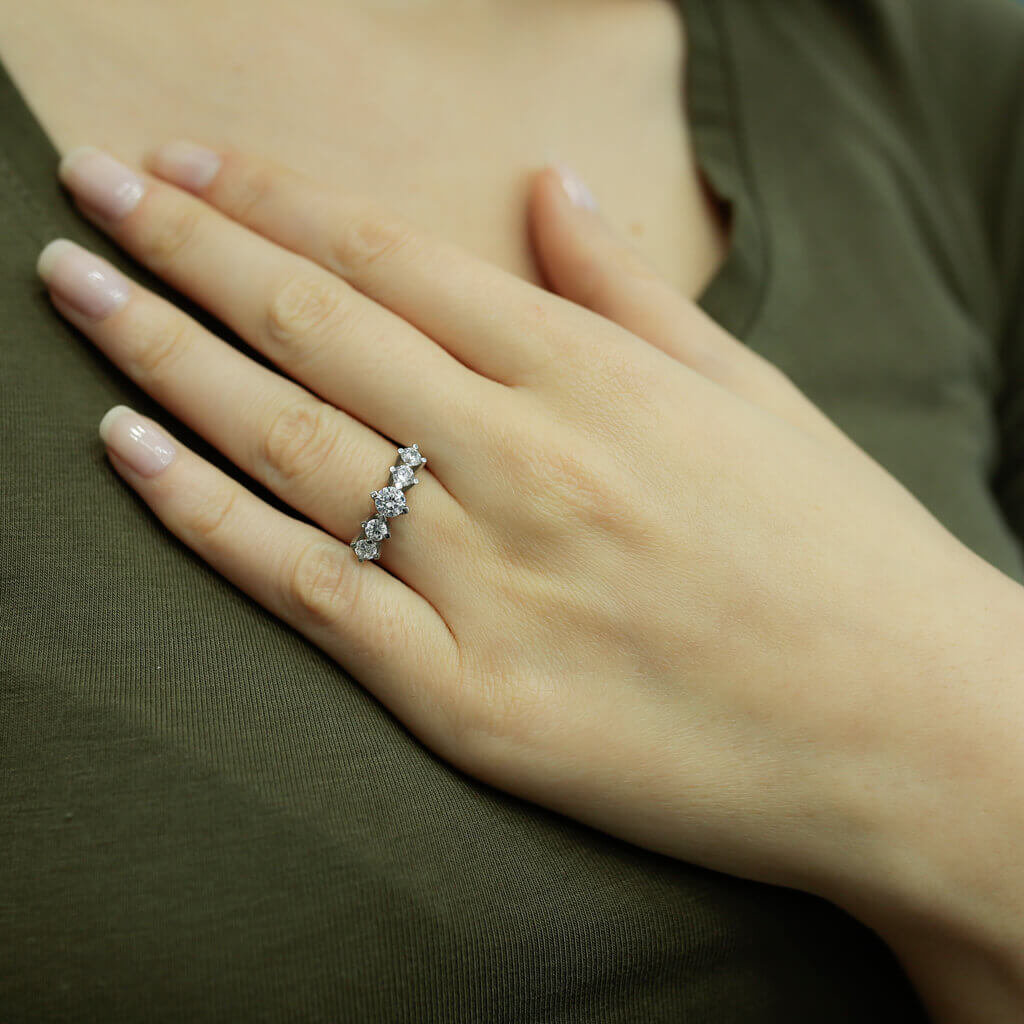 0.85 Carat Diamond Five Stone Ring