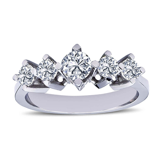 0.85 Carat Diamond Five Stone Ring