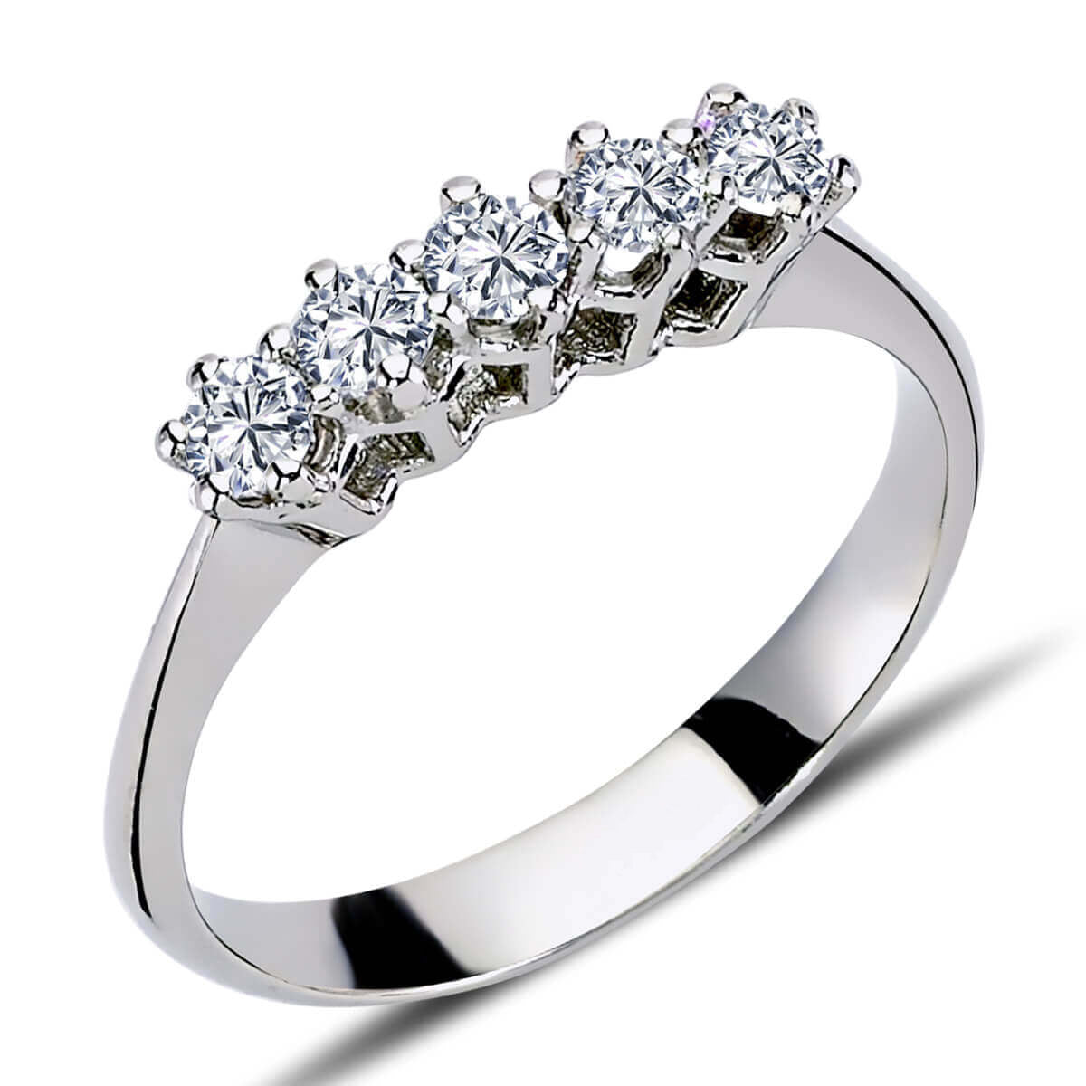 0,40 Carat Diamond Five Stone Ring