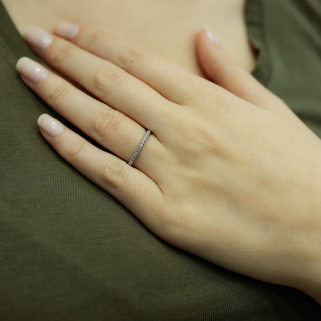 0.18 Carat Diamond Half Ring