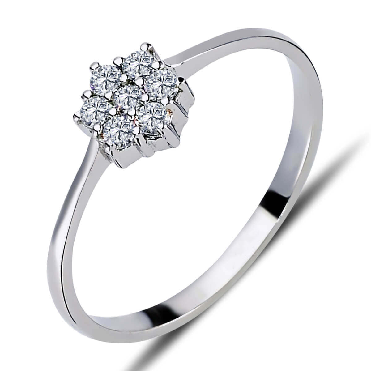 Diamond Flower Ring