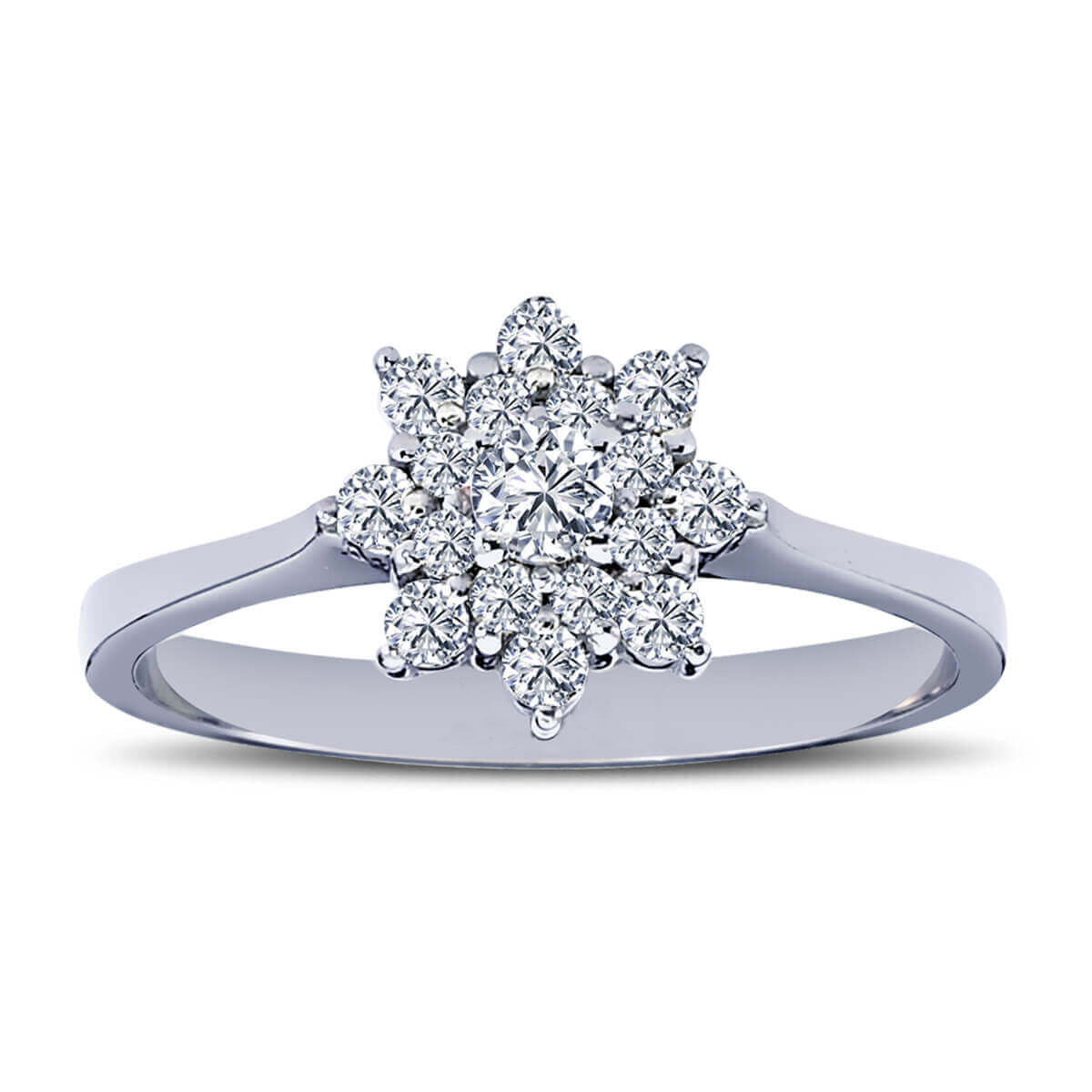 Diamond Big Flower Ring