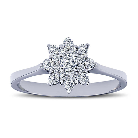 Diamond Big Flower Ring