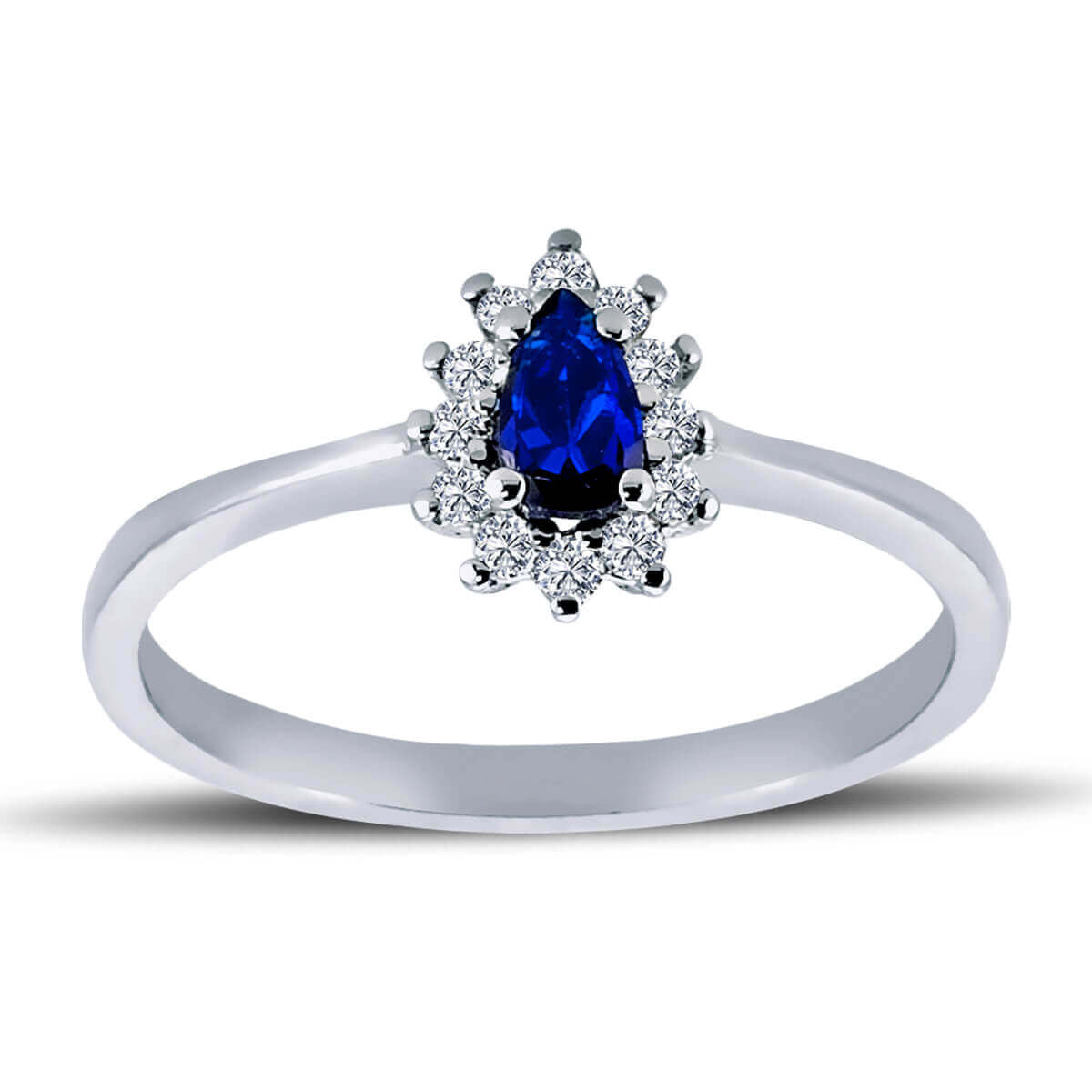 Diamond Drop Sapphire Tournament Ring