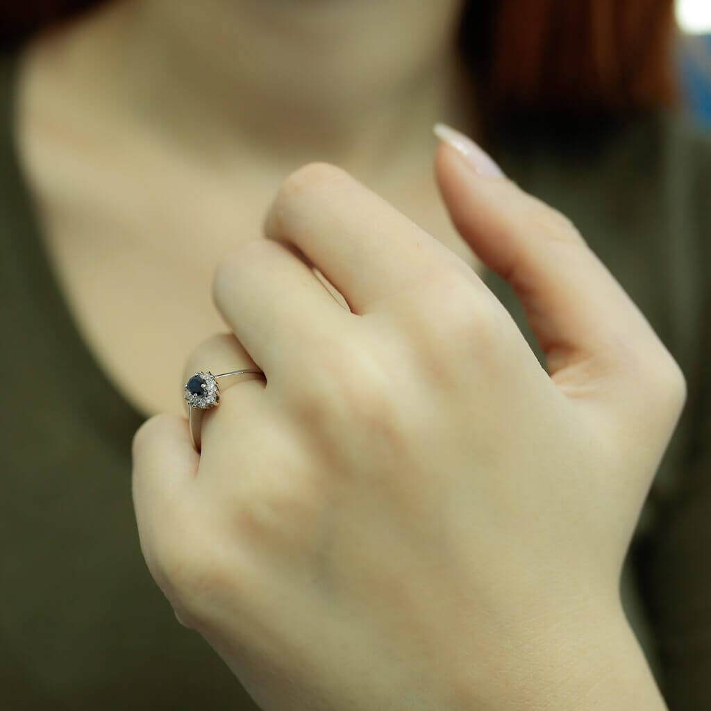 Diamond Drop Sapphire Tournament Ring