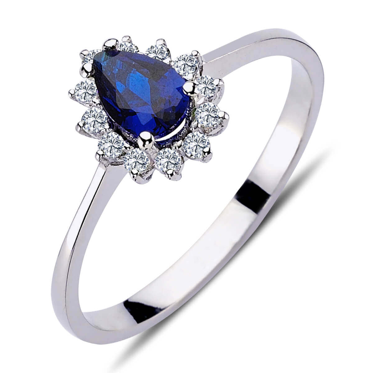 Diamond Drop Sapphire Tournament Ring