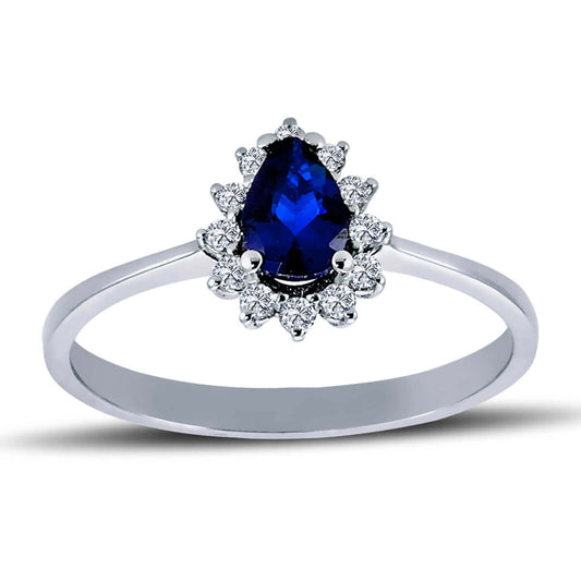 Diamond Drop Sapphire Tournament Ring