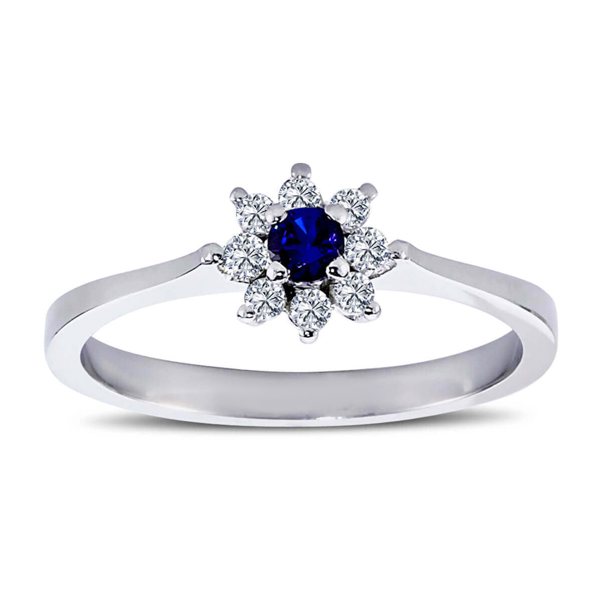 Diamond Sapphire Tournament Ring