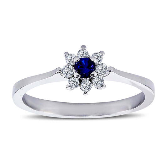 Diamond Sapphire Tournament Ring