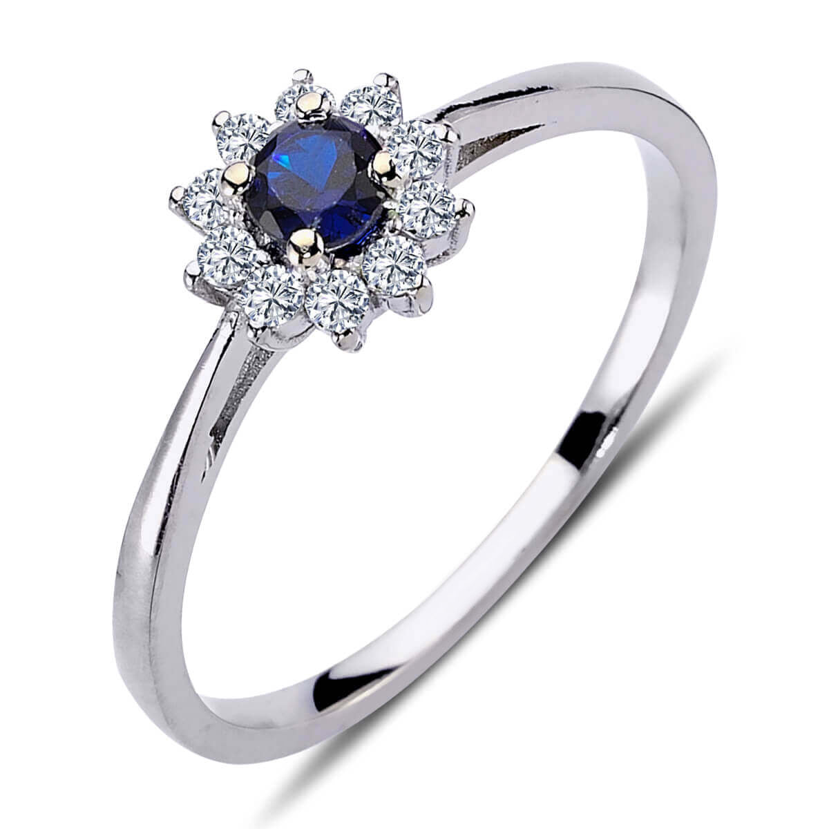 Diamond Sapphire Tournament Ring