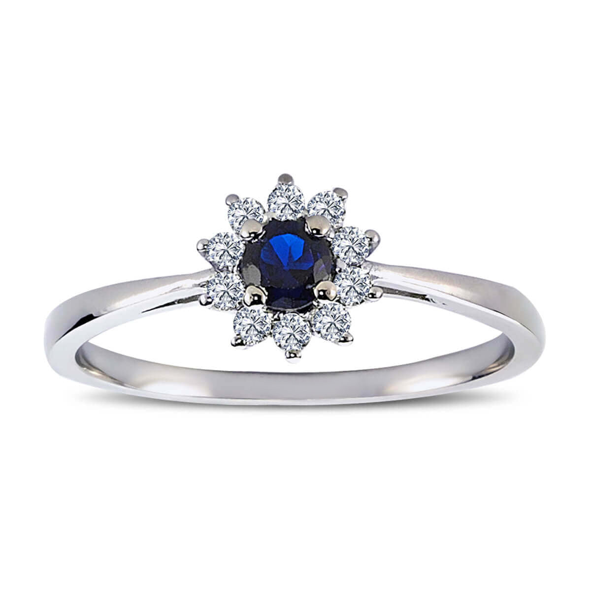 Diamond Sapphire Tournament Ring